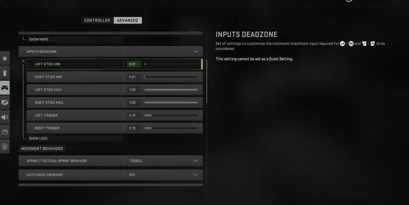 Call Of Duty Modern Warfare II (2022) Adjusting Deadzones