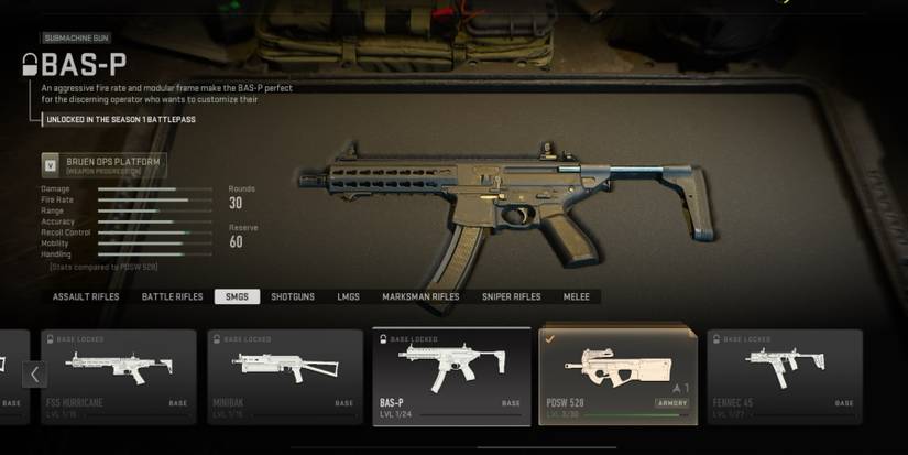 Call Of Duty Modern Warfare II (2022) BAS-P Weapon Selection