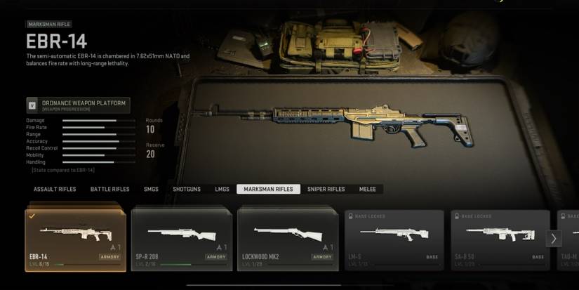 Call Of Duty Modern Warfare II (2022) EBR-14 Weapon Selection