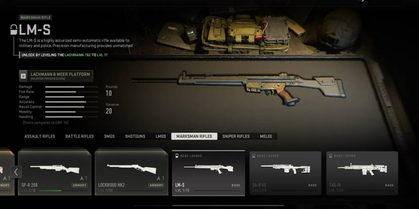 Call Of Duty Modern Warfare II (2022) LM-S Weapon Selection