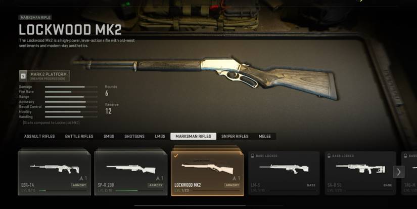 Call Of Duty Modern Warfare II (2022) Lockwood Mk 2 Weapon Selection