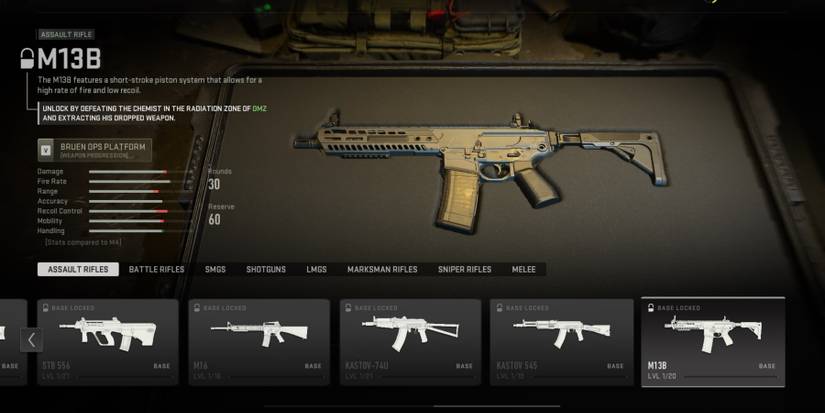 Call Of Duty Modern Warfare II (2022) M13B Weapon Selection