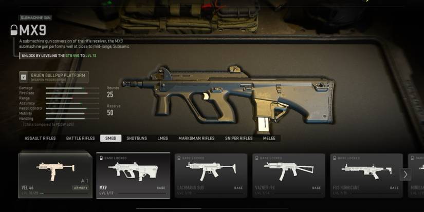 Call Of Duty Modern Warfare II (2022) MX9 Weapon Selection