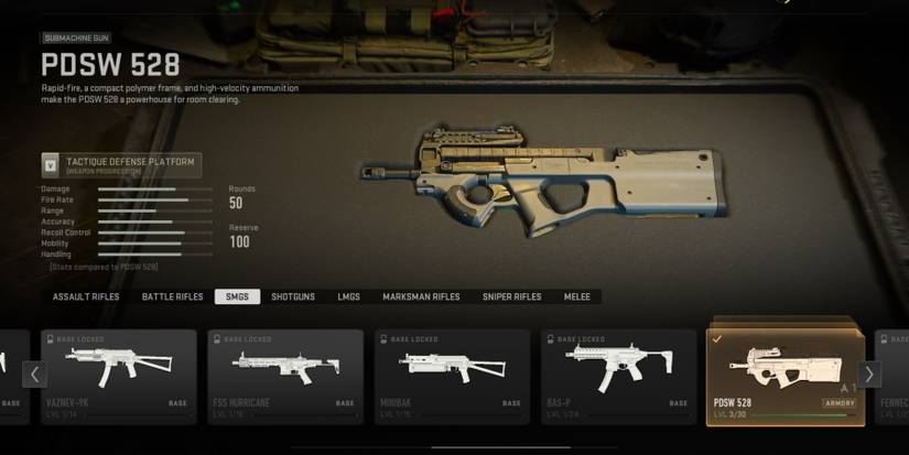 Call Of Duty Modern Warfare II (2022) PDSW 528 Weapon Selection