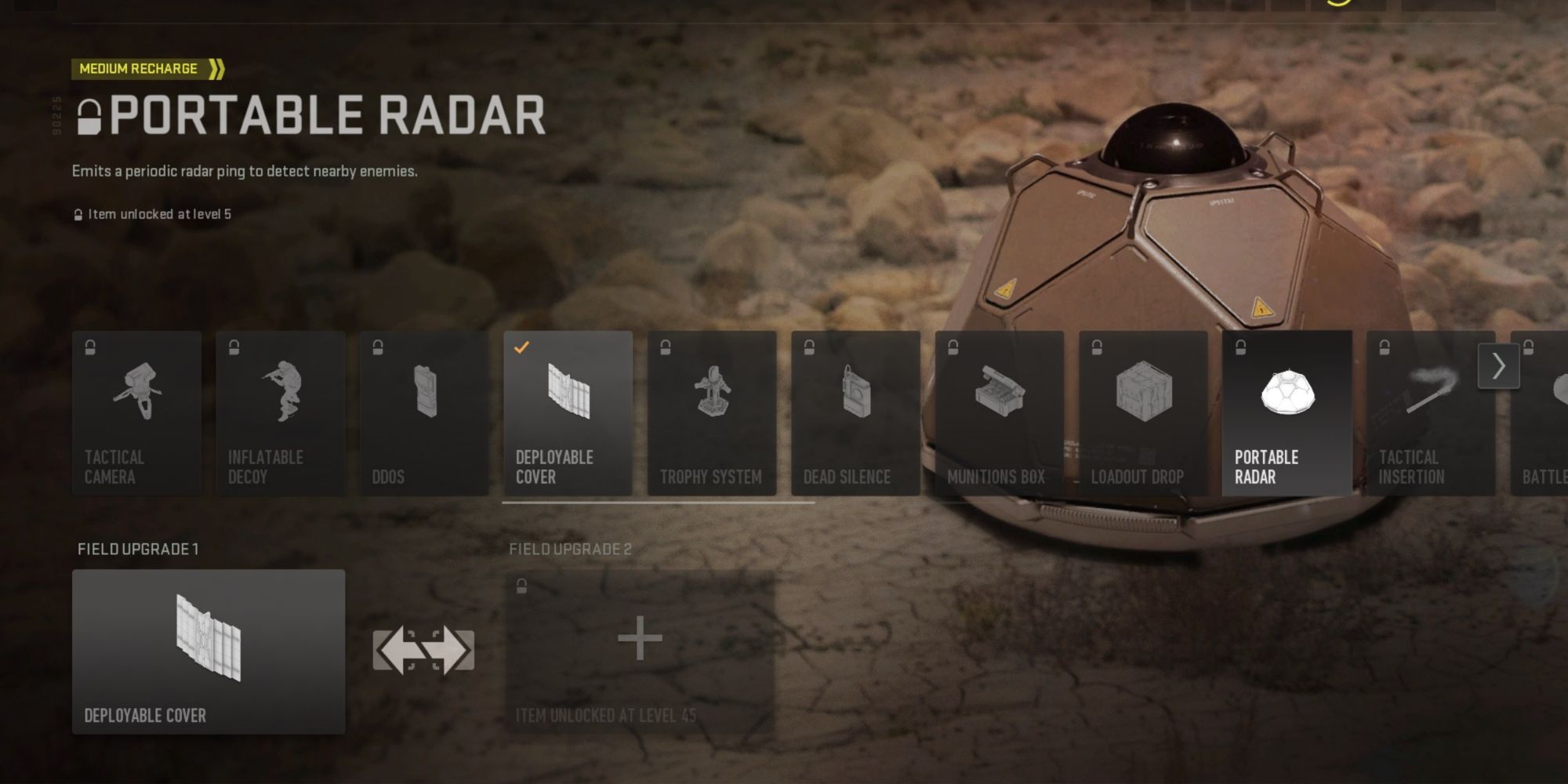 Call Of Duty Modern Warfare II (2022) Portable Radar In Game Description
