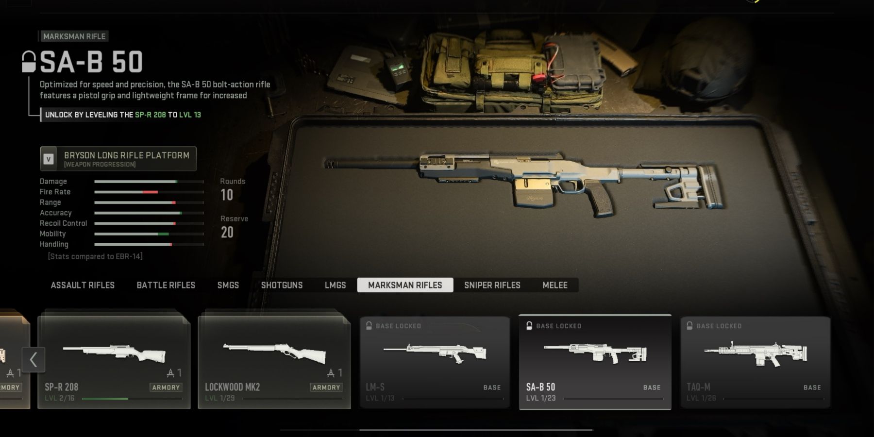 Call Of Duty Modern Warfare II (2022) SA-B 50 Weapon Selection