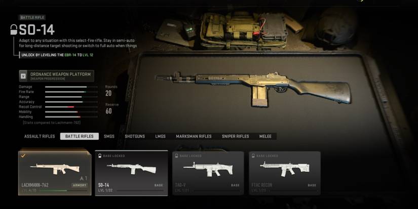 Call Of Duty Modern Warfare II (2022) SO-14 Weapon Selection