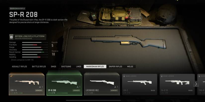 Call Of Duty Modern Warfare II (2022) SP-R 208 Weapon Selection