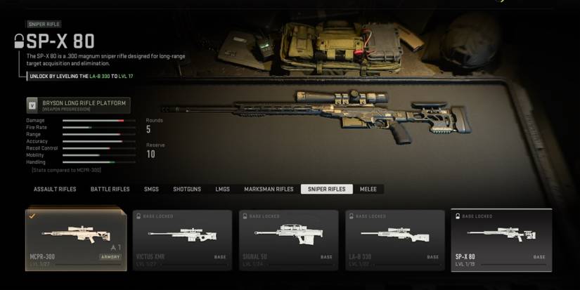 Call Of Duty Modern Warfare II (2022) SP-X 80 Weapon Selection