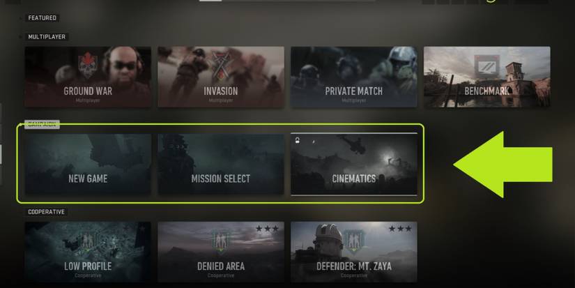 Call Of Duty Modern Warfare II (2022) Selecting The Campaign Mode