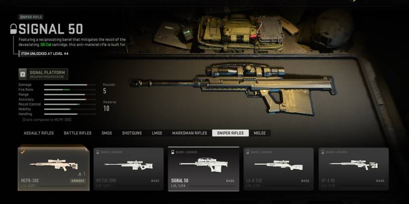 Call Of Duty Modern Warfare 2 (2022) Signal 50 Weapon Selection