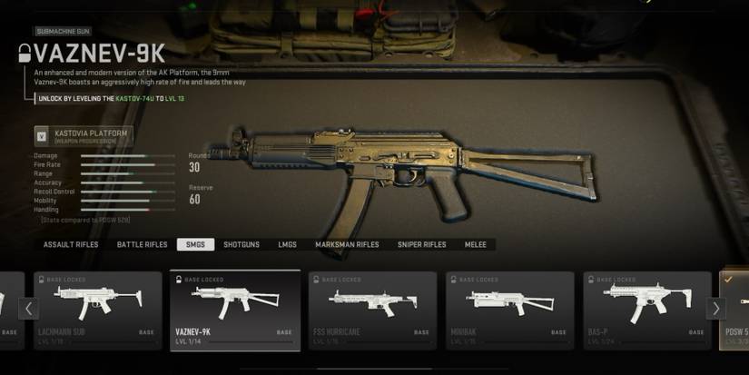 Call Of Duty Modern Warfare II (2022) Vaznev-9K Weapon Selection