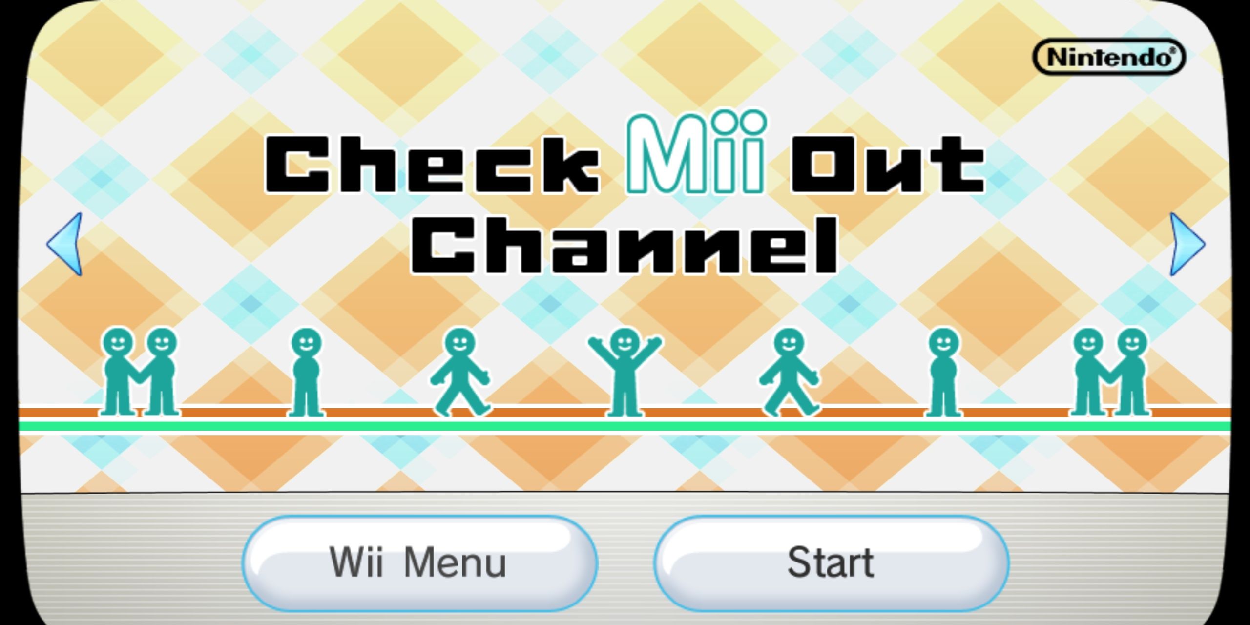 The Check Mii Out Channel menu on the Wii