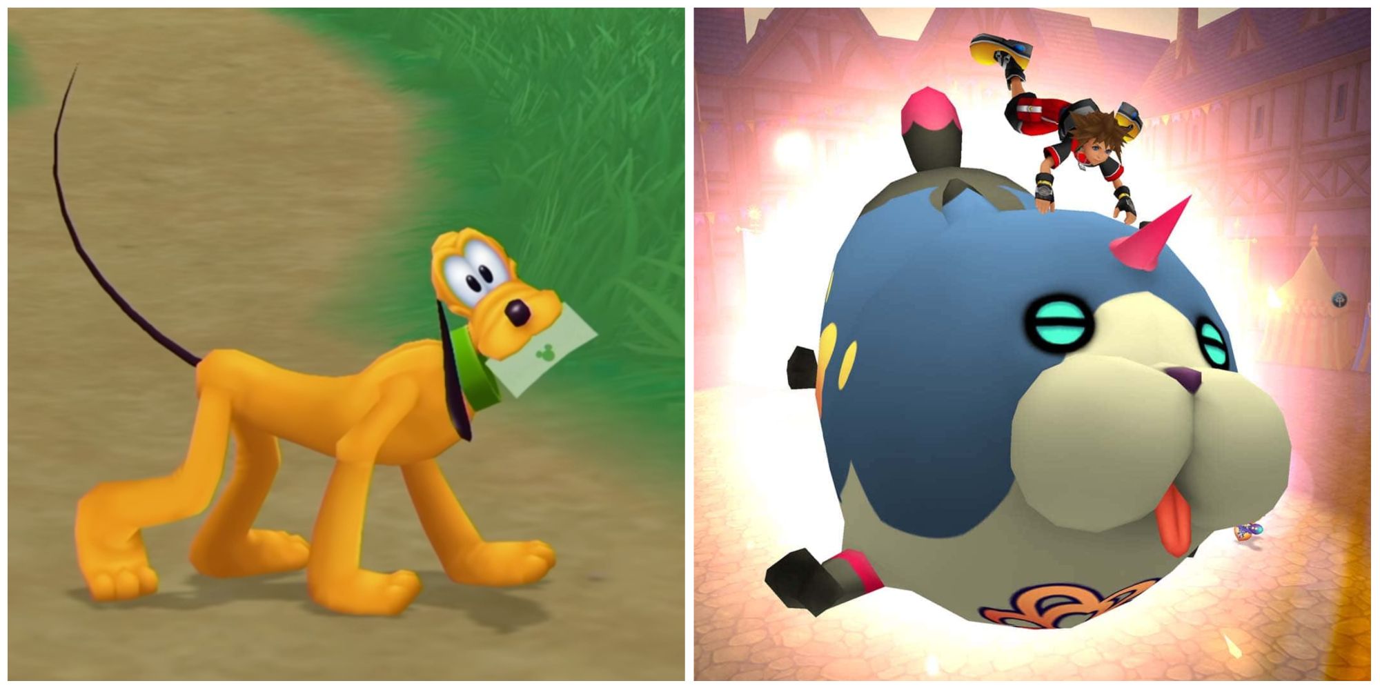 Pongo, Perdita, and their puppies in Kingdom Hearts Pluto Meow Wow Sora
