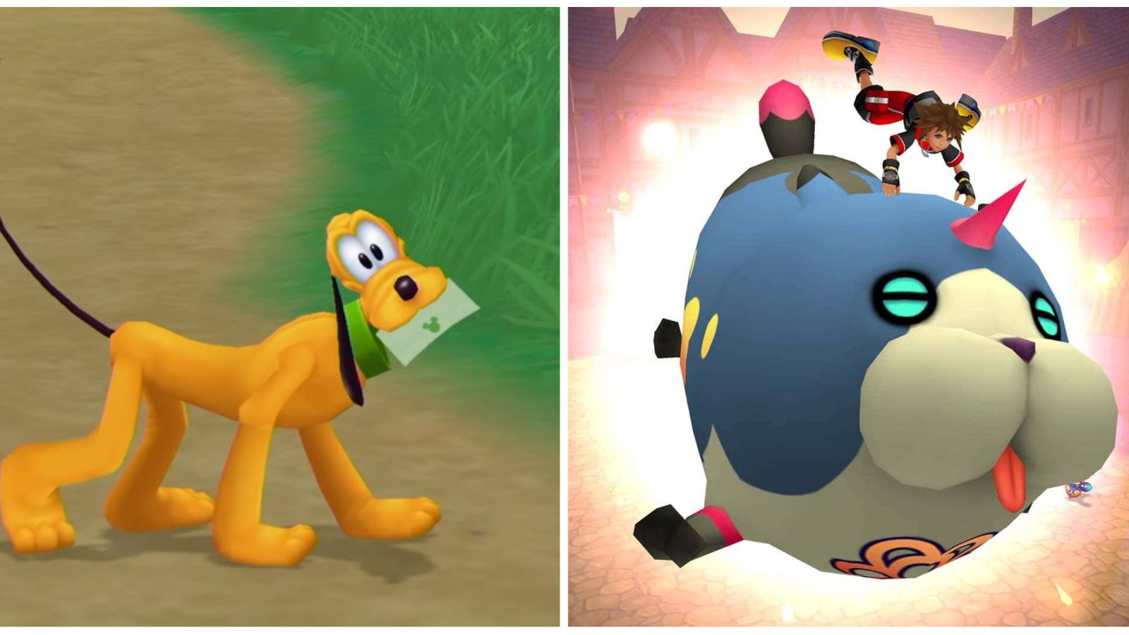 Pongo, Perdita, and their puppies in Kingdom Hearts Pluto Meow Wow Sora