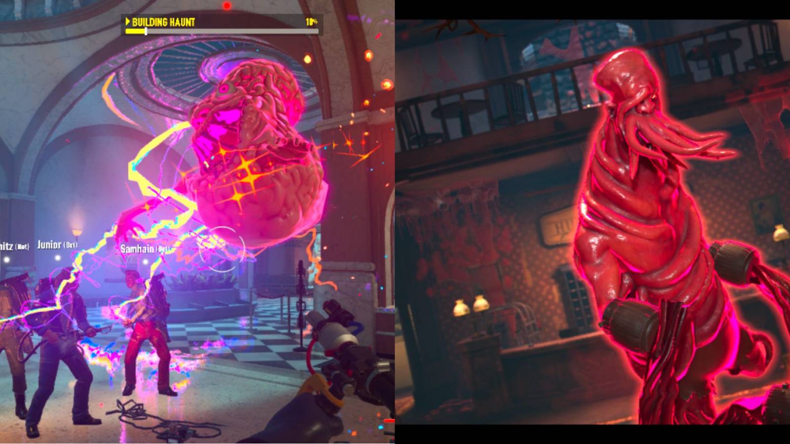 Busting Slimer Ghost And Gloom Ghost In Ghostbusters: Spirits Unleashed