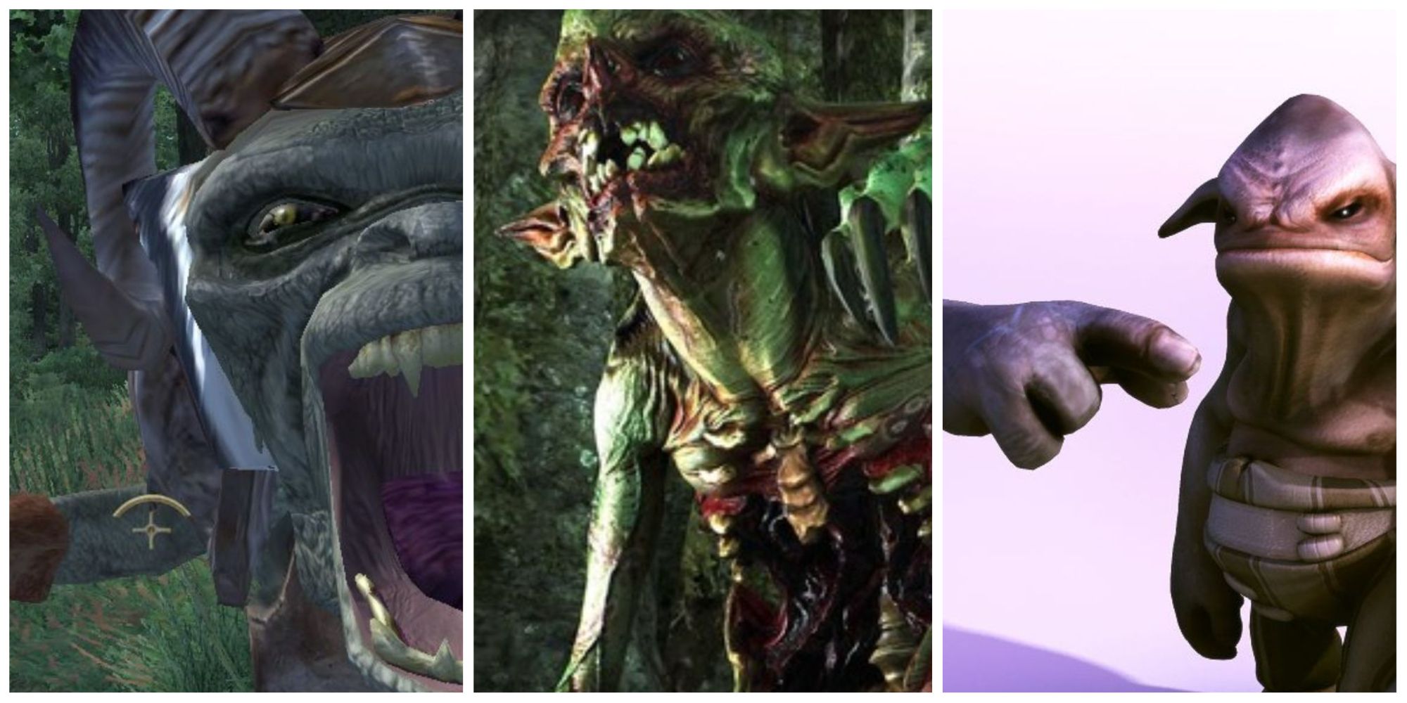Goblins as portrayed in Oblivion, The Witcher 3 and Fable II