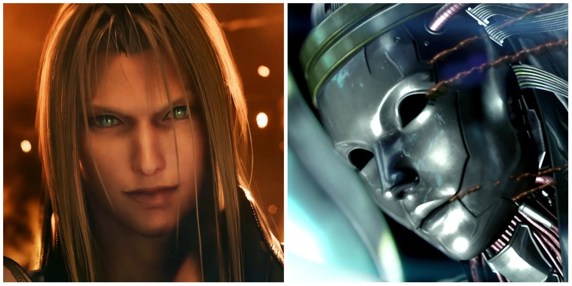 Sephiroth and Jenova in Final Fantasy 7 Remake