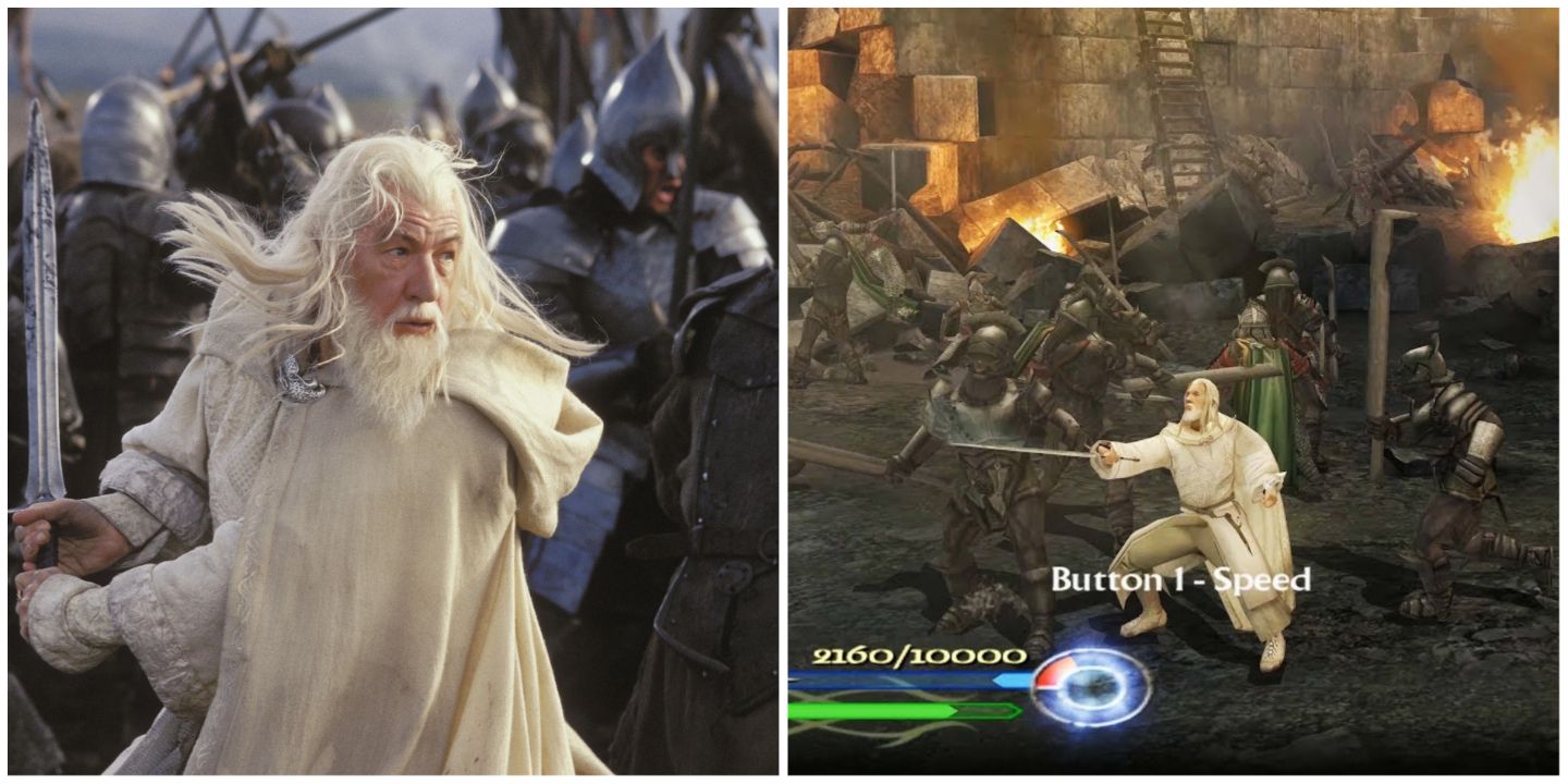 Sir Ian McKellan as Gandalf in The Lord of the Rings Return of the King, Return of the King Gameplay
