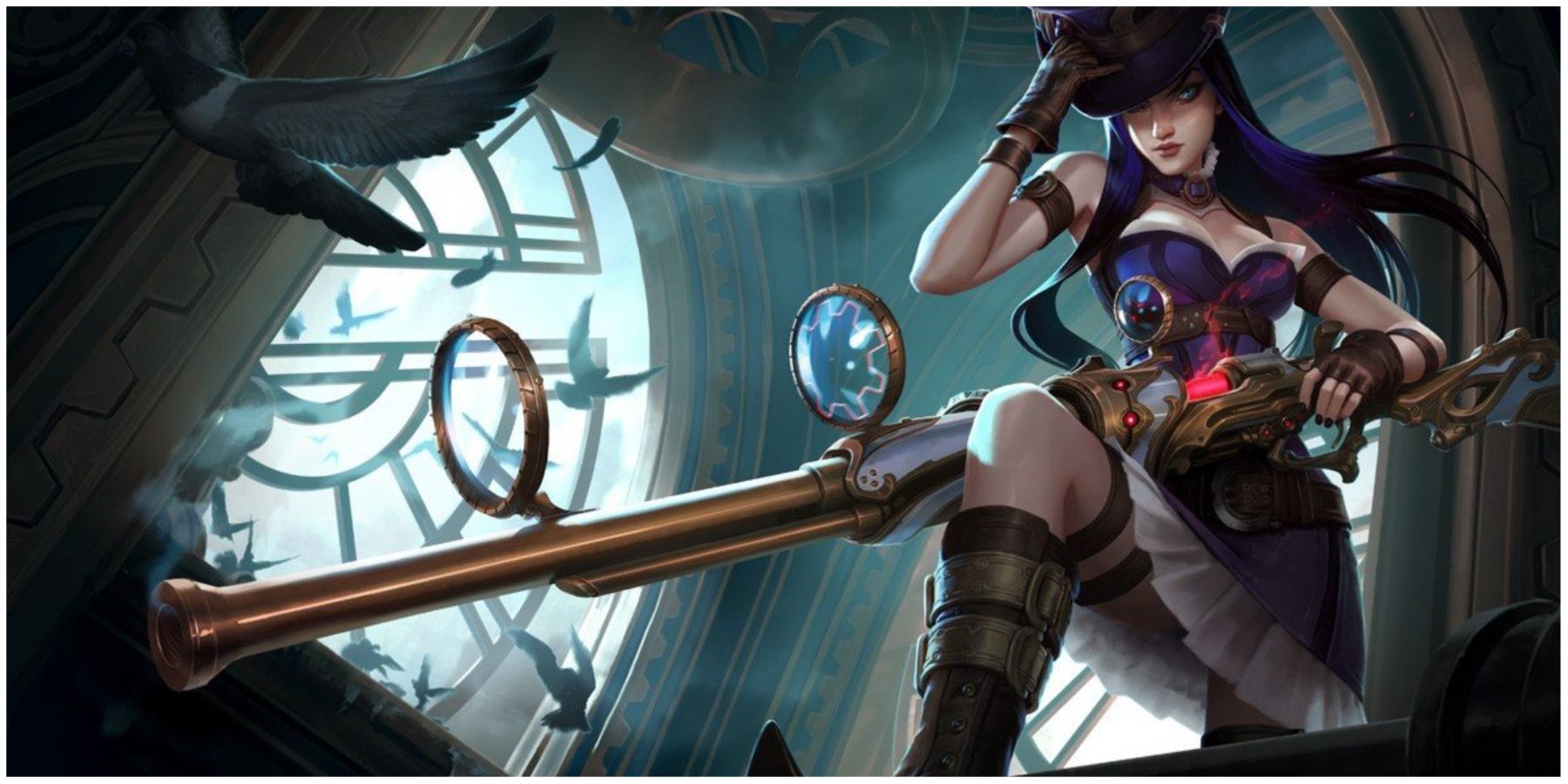 League of Legends Caitlyn Preparing To Shoot A Criminal