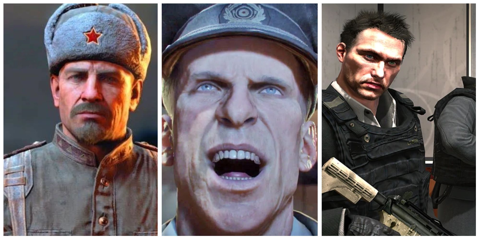 reznov, richtofen and makarov from call of duty