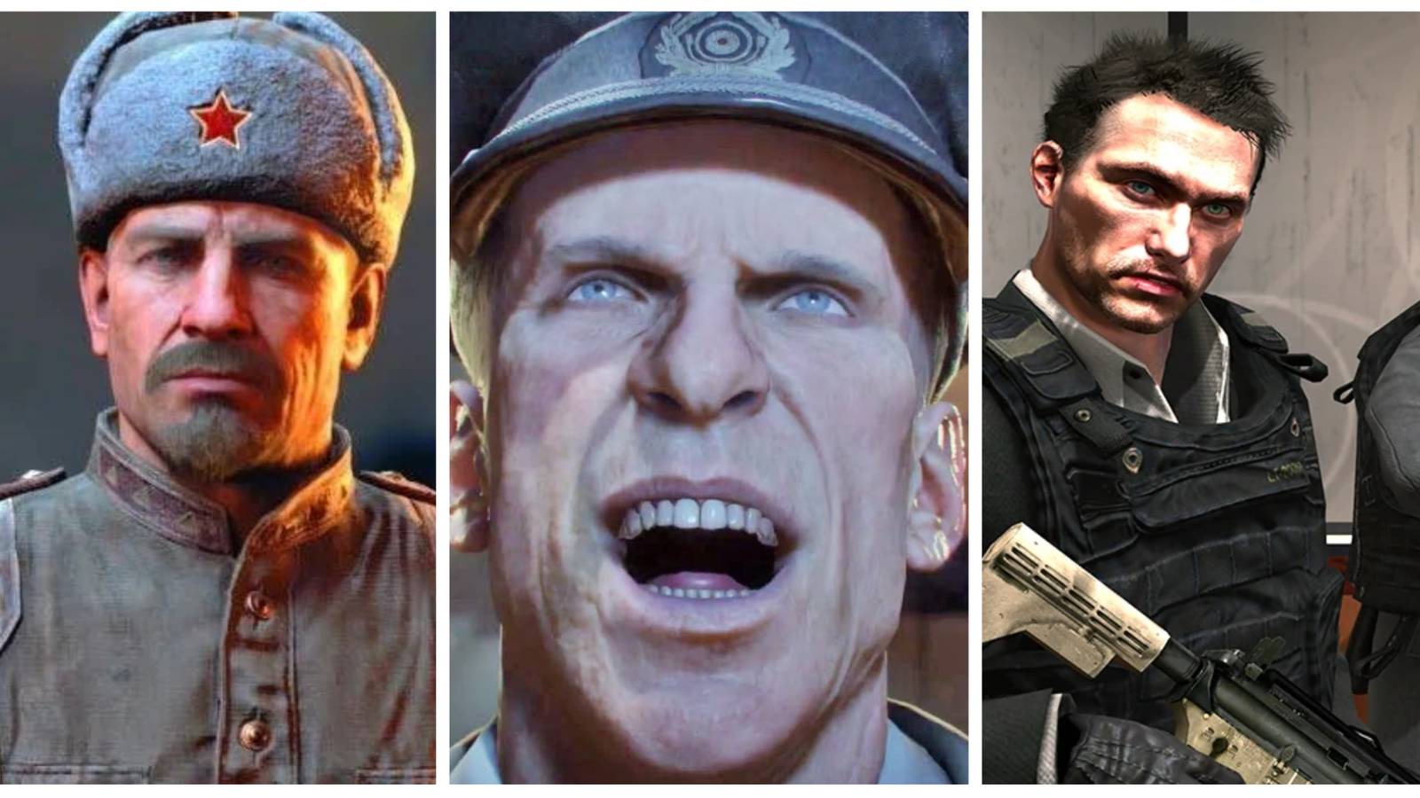 reznov, richtofen and makarov from call of duty