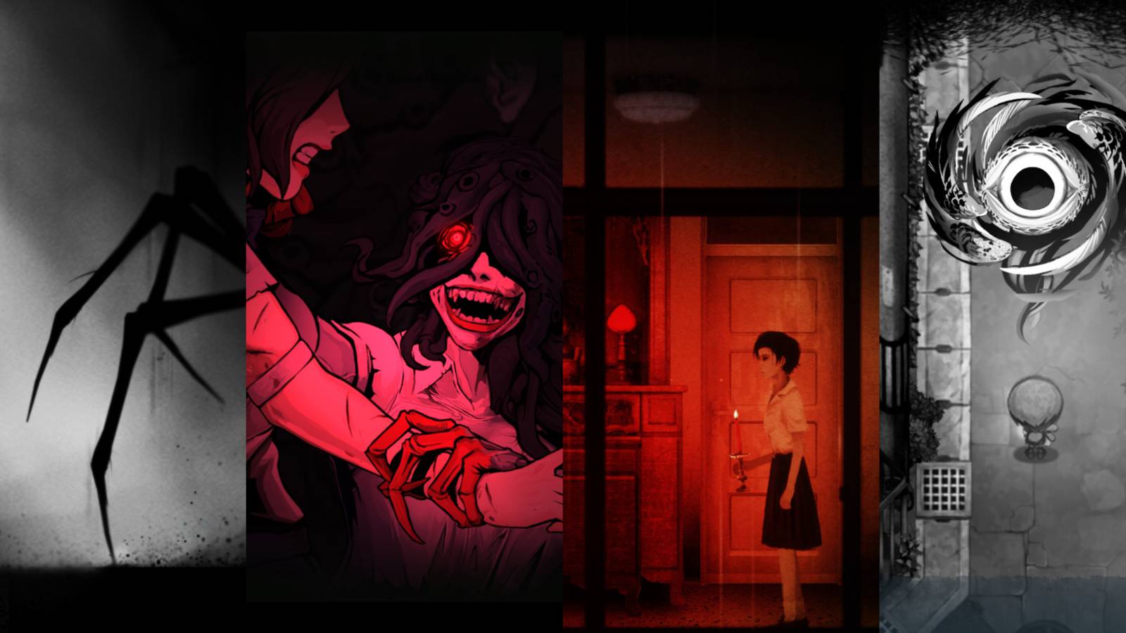 In order from Left to Right; Limbo, Coma 2: vicious Sisters, Detention, Yomawari: Lost in the Dark