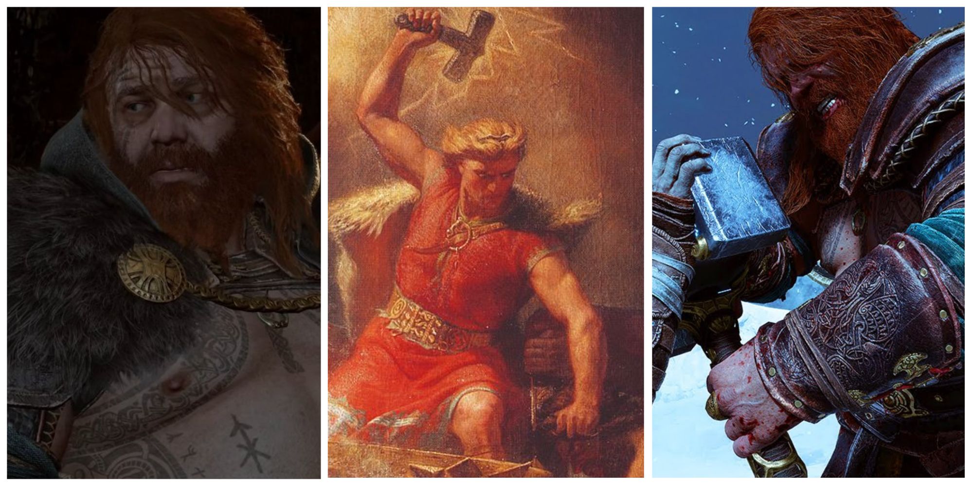 god of war ragnarok thor and thor from norse mythology