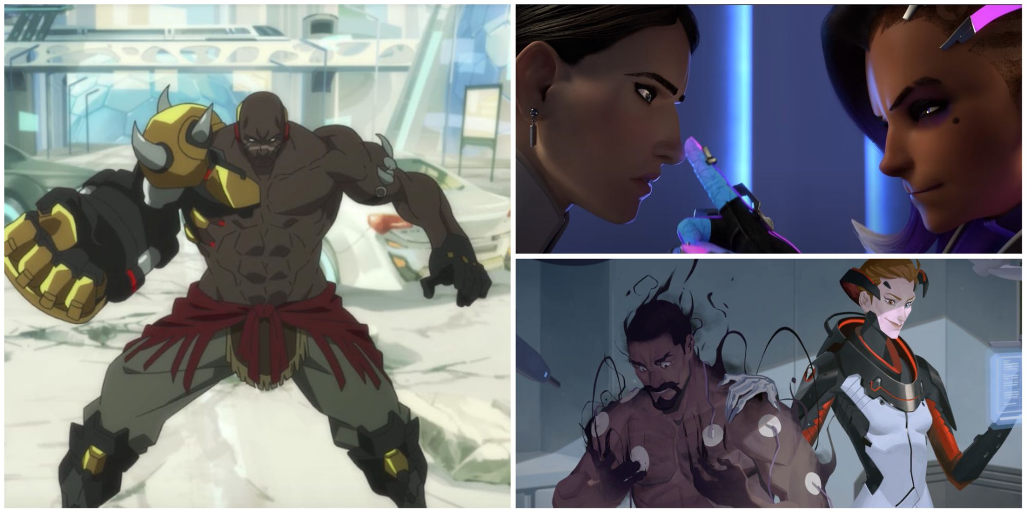 Overwatch 2, Doomfist, Sombra, Moira art 