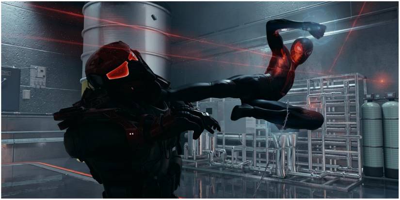 A stealth encounter in Marvel's Spider-Man: Miles Morales