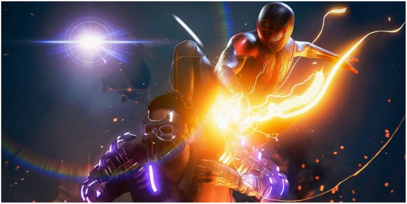 An action scene in Marvel's Spider-Man: Miles Morales