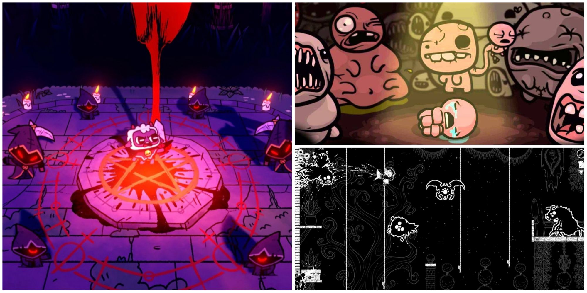 Cult of the Lamb, Binding of Isaac Rebirth, Eyes In The Dark, featured image