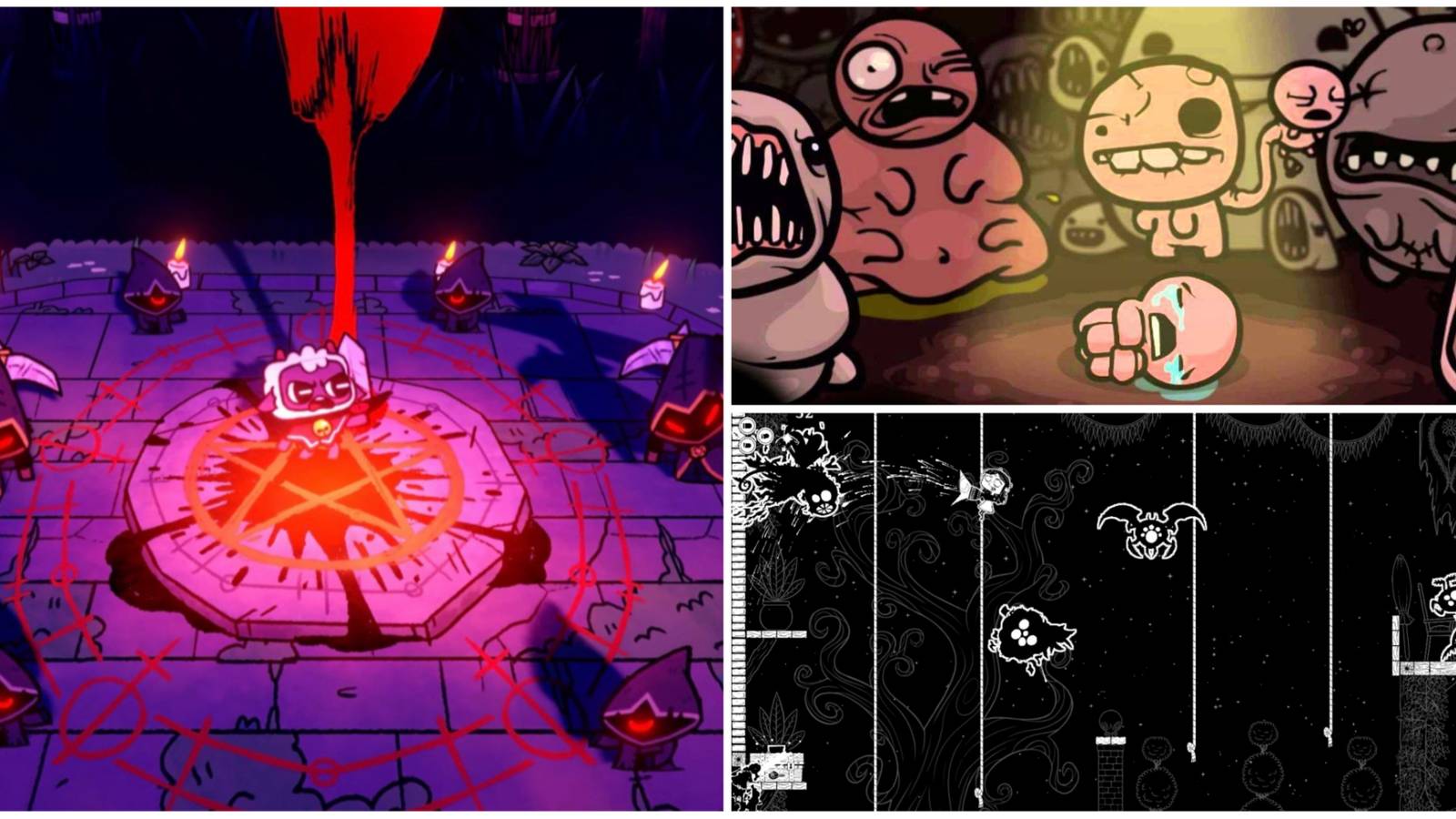 Cult of the Lamb, Binding of Isaac Rebirth, Eyes In The Dark, featured image