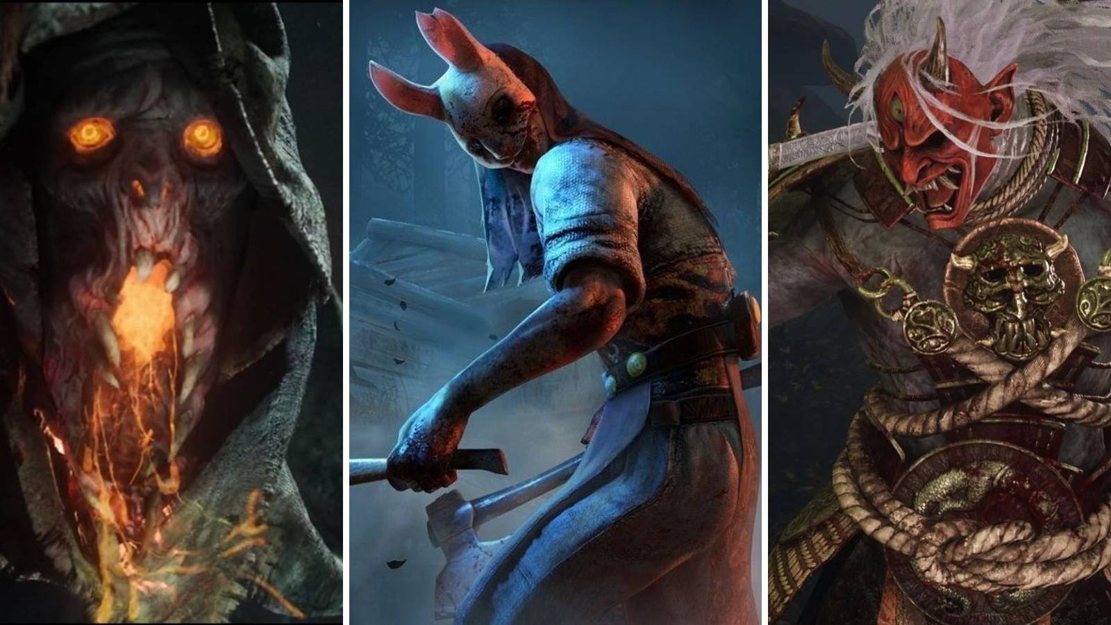A grid of three images of killers from Dead By Daylight