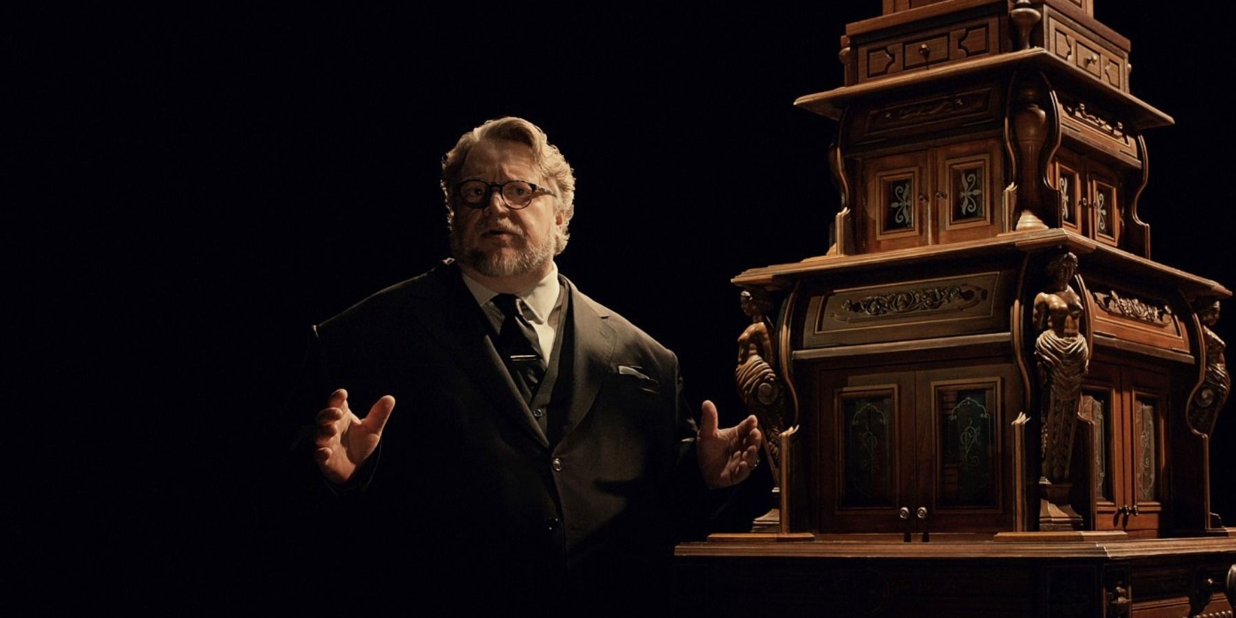 Guillermo del Toro in Cabinet of Curiosities intro