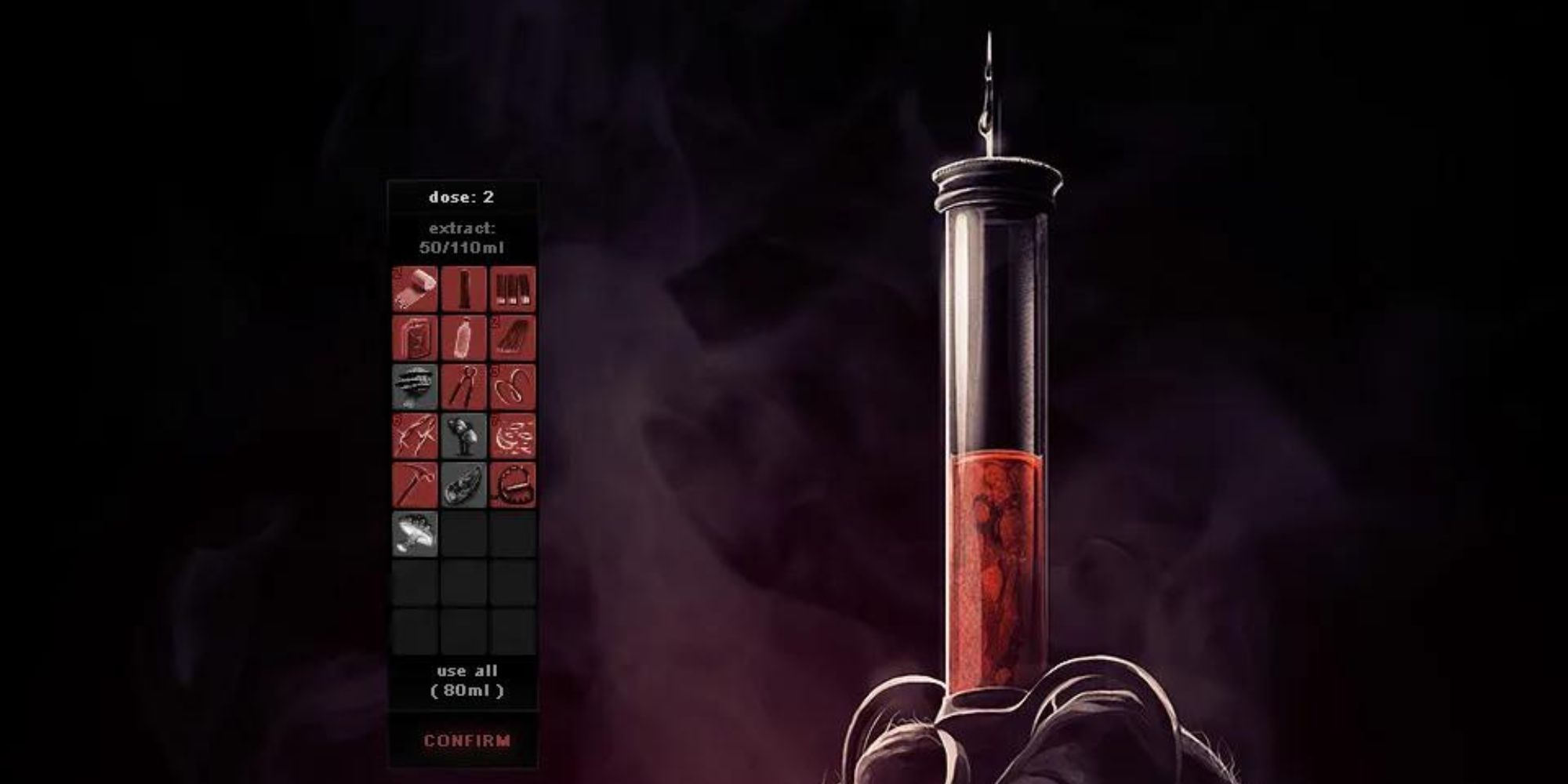 A half empty syringe of Essence in Darkwood