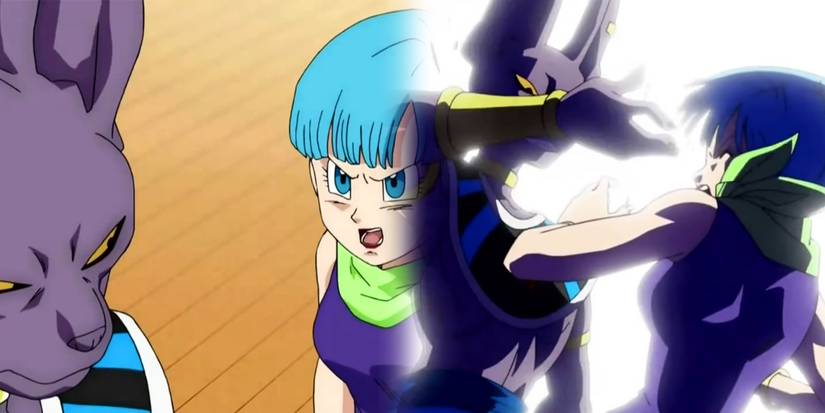 Dragon Ball - Bulma Yelling At Beerus After Slapping Him And Beerus Slapping Back