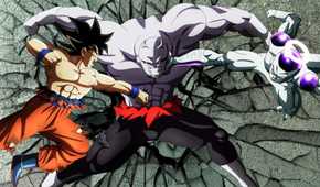 Dragon Ball Super - Goku and Frieza fighting Jiren in Tournment of Power (Universe Survival Saga)