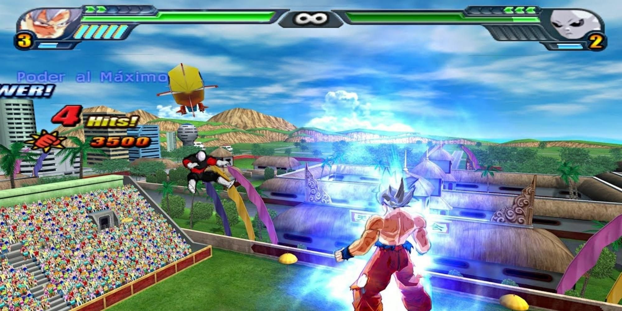 Goku fights in Dragon Ball Z Budokai Tenkaichi 3