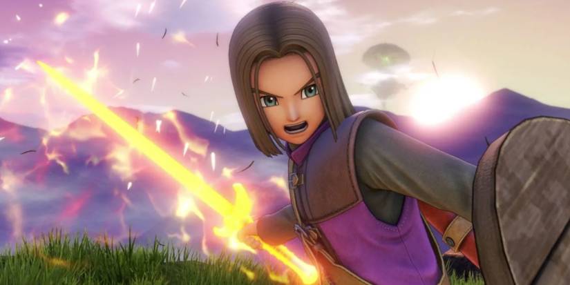 Dragon Quest 11 Luminary in combat