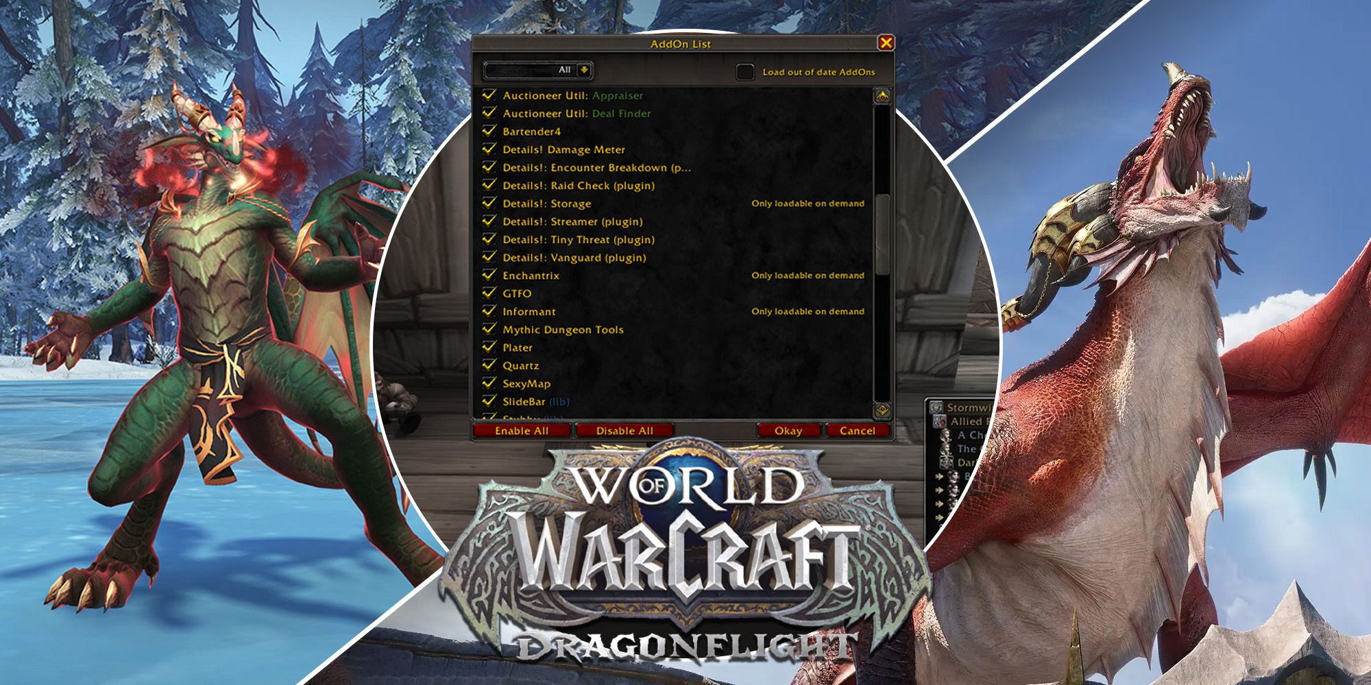 World of Warcraft Dragonflight WoW Addons