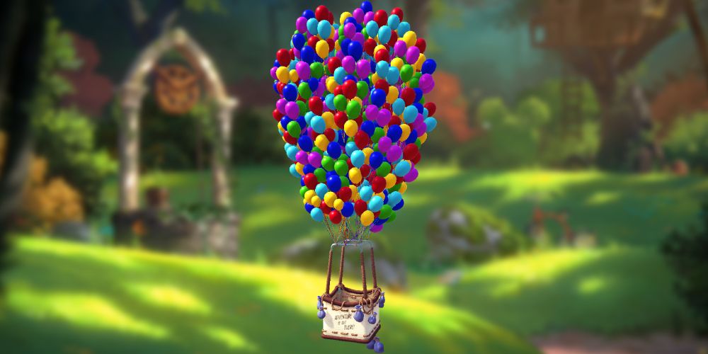"Adventure Is Out There!" Balloon Basket in Dreamlight Valley
