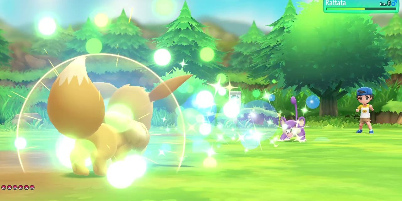 Eevee using Bouncy Bubble