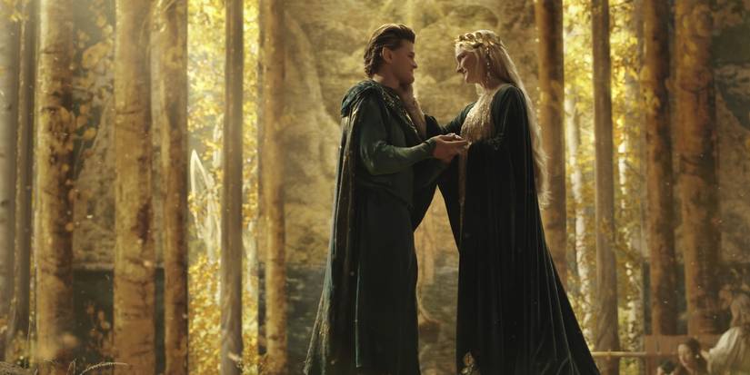 Elrond and Galadriel in The Lord of the Rings: The Rings of Power