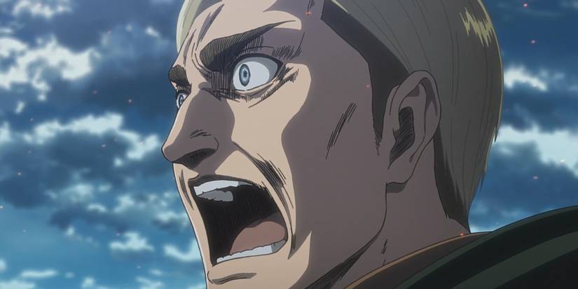 Erwin screaming in Attack on titan