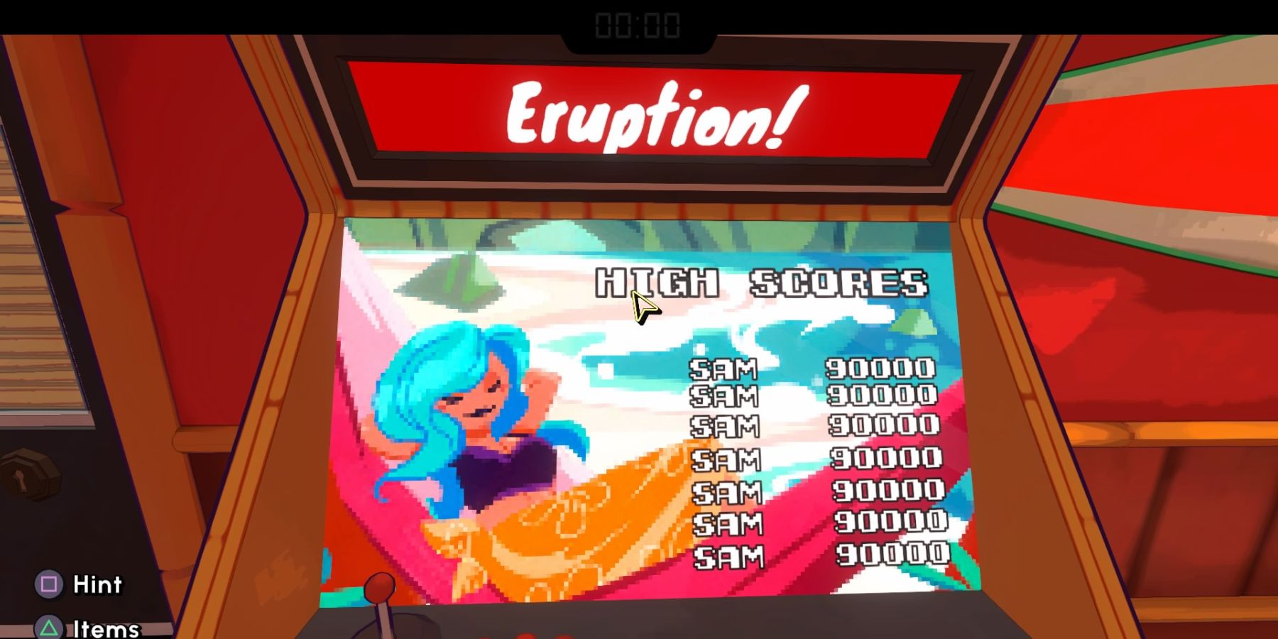 The leaderboard is revealed after completing Eruption in Escape Academy A Juicy Discovery