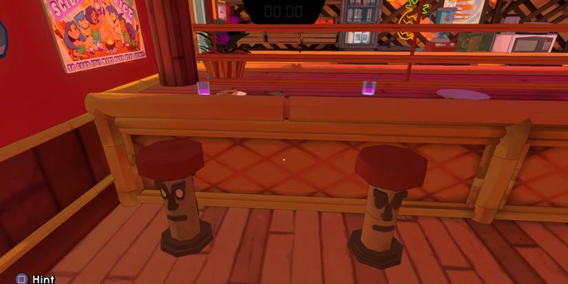 Matching up the poster faces and chair faces in Escape Academy A Juicy Discovery