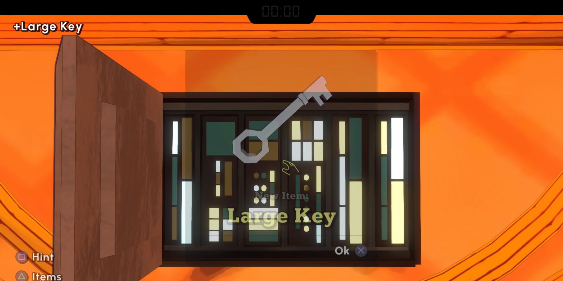 One of two large keys found in the hare/tortoise safe in Escape Academy A Juicy Discovery