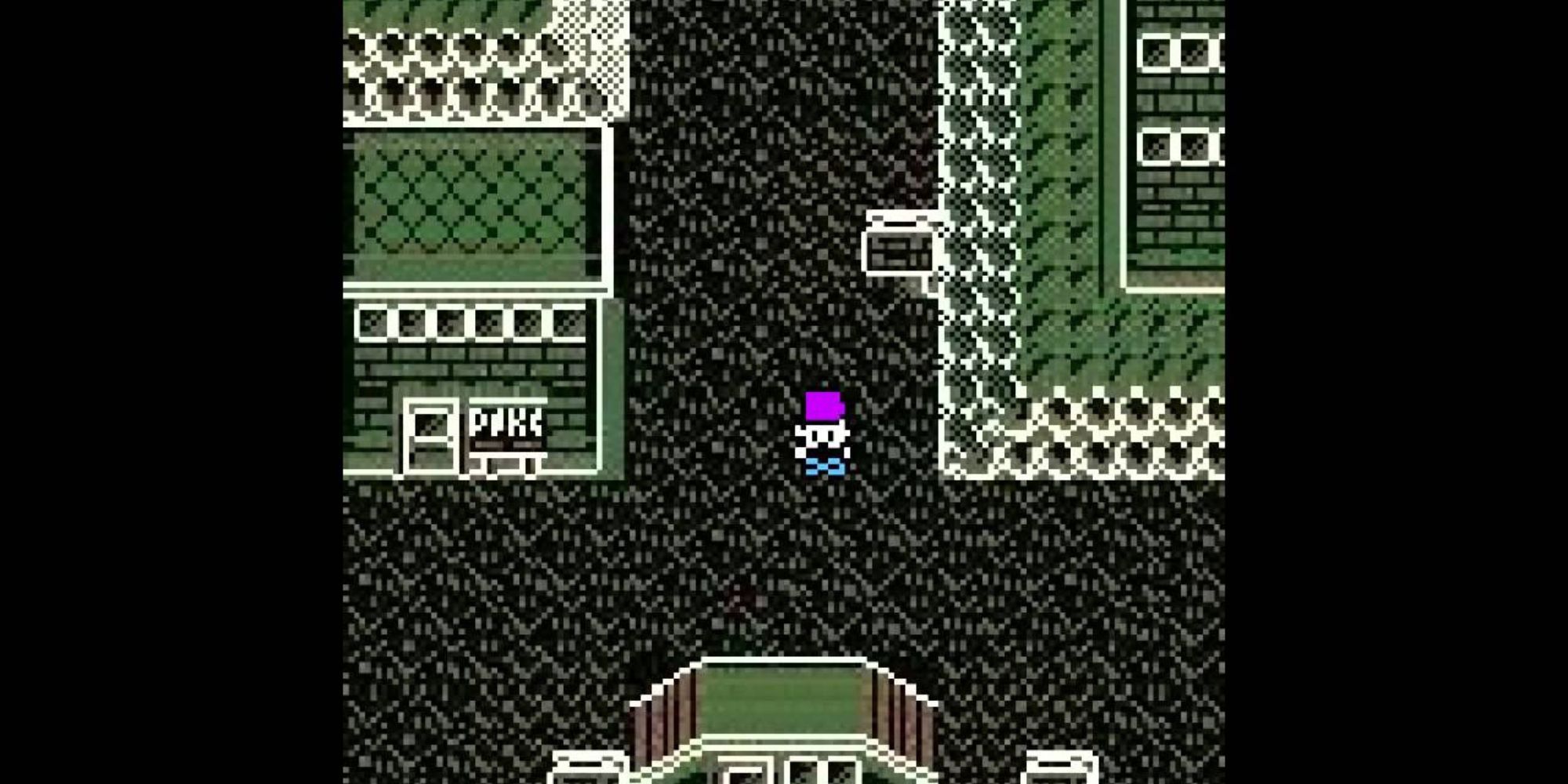 The player standing in the street in Escape From Lavender Town