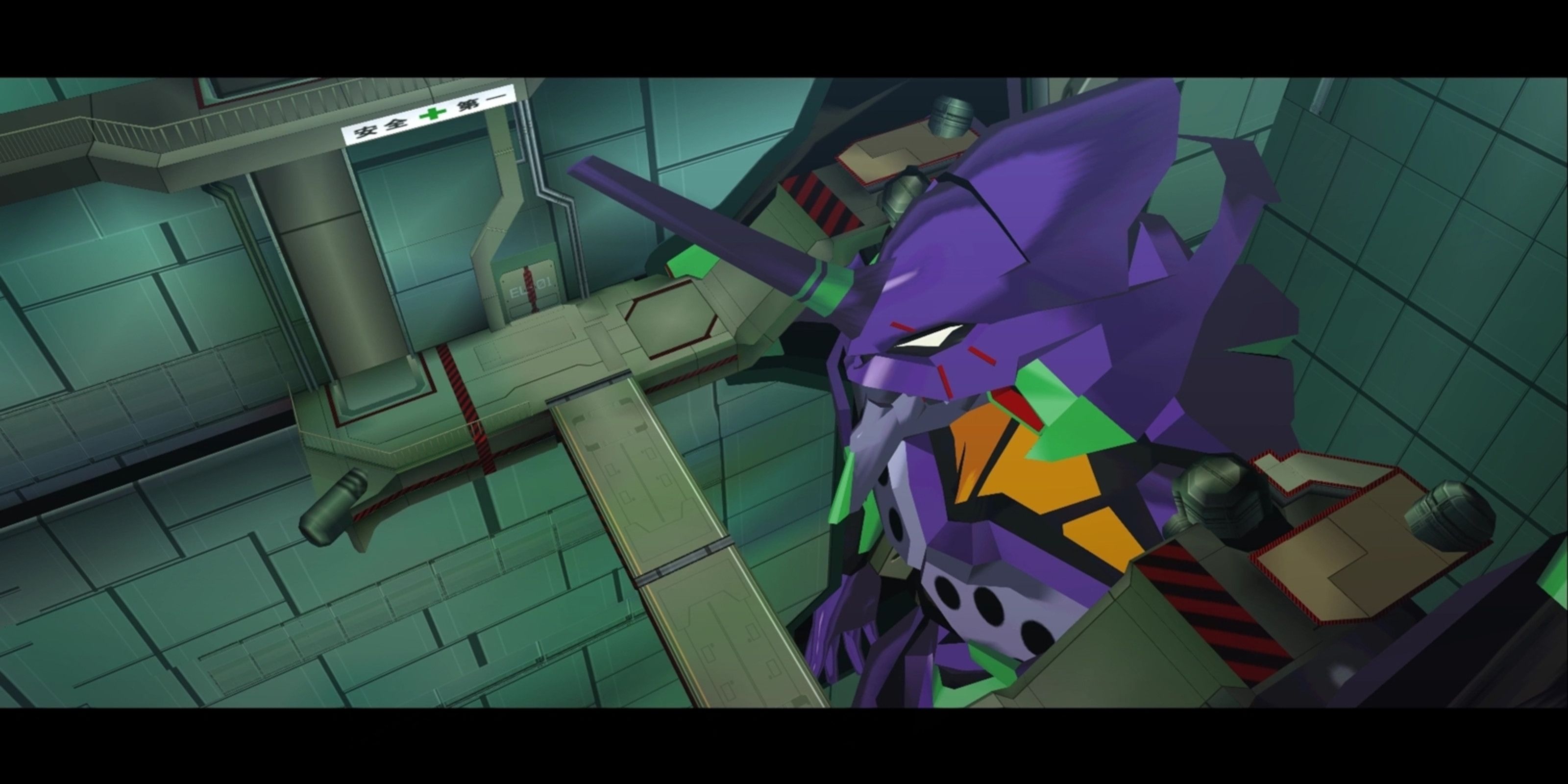 Shoot of Eva Unit 01 in 3D style of game